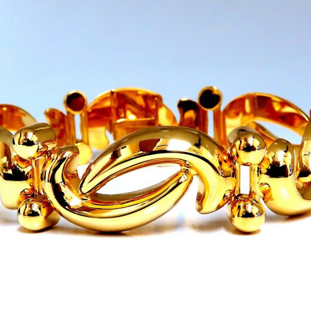 Iconic Link Wide Bracelet 14kt*